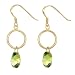 Lucas Jack Gold Vermeil Natural Cut Earrings in Peridot Cubic Zirconia
