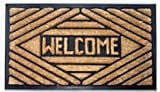Welcome Doormat - Art Deco Style - Coir & Rubber - 18x30.