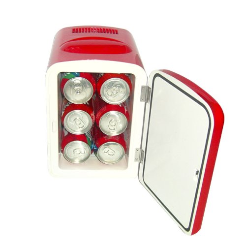 RED MINI FRIDGE COOLER WARMER FOR CAR, OFFICE, HOME