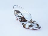 BETTYE MULLER Ritz Floral Kitten Heel Sandal in Blue/Brown