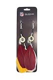 Washington Redskins Team Color Feather Earrings