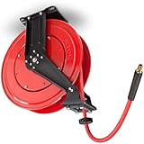 TEKTON 46875 50-Foot by 3/8-Inch I.D. Dual Arm Auto Rewind Air Hose Reel (250 PSI)