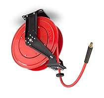 TEKTON 46875 50-Foot by 3/8-Inch I.D. Dual Arm Auto Rewind Air Hose Reel (250 PSI)
