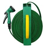 Roll Flat Hose 50 FT With Spray Nozzle