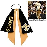 New Orleans Saints Ponytail Holder Hair Tie Ribbon