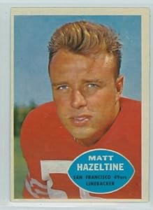 1960 Topps FB 119 Matt Hazeltine 49ers Excellent