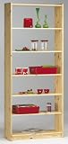 Steens 17914619 B&uuml;cherregal Axel 205 x 84 x 30 cm Kiefer massiv, natur lackiert
