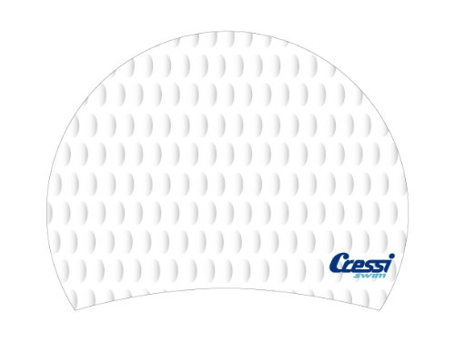 Cressi Swim Damen Silicone Badekappe, weiss, DF200204