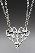 Silver Spoon Silver Plate Jasmine Heart Necklace