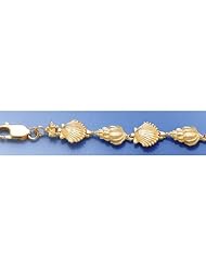 Gold Bracelet 7" Conch & Scallop Shell