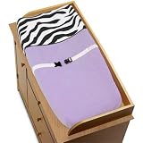 Purple Funky Zebra Changing Pad Cover by JoJo Designs