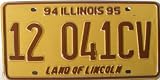 Illinois, Land of Lincoln, License Plate with Brown Lettters