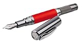 Ducati Corse Red w/ Gunmetal Medium Point Fountain Pen - DU500-COFP