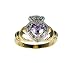 Vermeil Claddagh Amethyst and Diamond Ring