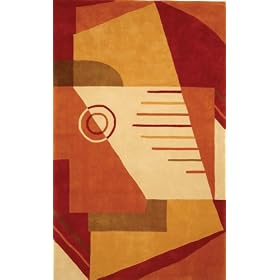 Rodeo Drive Red Multi Contemporary Rug Size: 6' x 9'