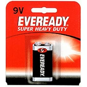 Click here to buy Eveready Heavy Duty 9 Volt (6-Pack) by Eveready.