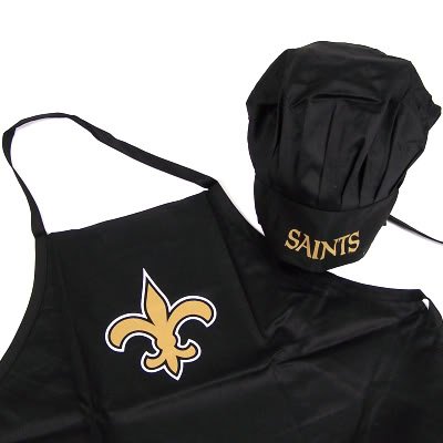 NEW ORLEANS SAINTS OFFICIAL LOGO CHEF'S HAT AND APRON