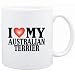 Mug White " I LOVE Australian Terrier " Dogs