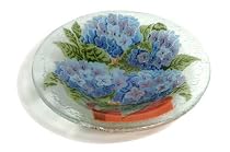 Peggy Karr 9-Inch Glass Hydrangea Bowl