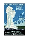 Yellowstone National Park Vintage Advertising Poster Fridge Magnet