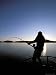 An Angler Fights a Large Halibut, Prince William Sound, Alaska, USA Photographic Post...