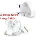 Top Bargain - iPhone 4S / 4 UK Mains Charger / Plug + 2 Meter Extra Long USB Charging / Data Connectivity/ Sync Cable iPhone 4S /iPhone 4G / IPOD / IPOD TOUCH (All Generations) - 12 Months Warrnaty