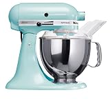 KitchenAid 836752SET Küchenmaschinen - Set Artisan eisblau mit Gemüseschneider MVSA, Zusatztrommelset EMVSC und Zusatz Edelstahlschüssel KB3SS