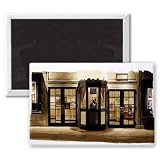 Movie Theatre Nocturne, 1998 (w/c on paper) .. - 3x2 inch Fridge Magnet - large magnetic button - Magnet