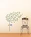 Instant Home/Wall Reusable Decal Stickers - Steel Tree Bird Perch with Mod Birds