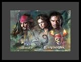 Pirates of the Caribbean (Group) Black Wood-Mounted Movie Poster Print - 24 X 36