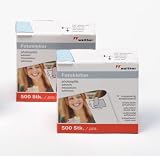 Walther FT500DP Sparpack Fotokleber, doppelseitig selbstklebende Tapes, säurefrei, archivierungssicher, Doppelpack 2 x 500 Stück weiß