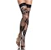 Netted Roses Thigh High