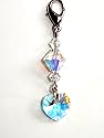 Swarovski Crystal AB Heart Cell Phone Charm
