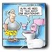 Londons Times Funny Music Cartoons - Toilet Domestic Problems - Mouse Pads