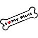 Bone Car Magnet - I Love My Mutt
