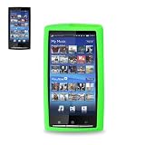 New Fashionable Perfect Fit Soft Silicon Gel Protector Skin Cover (Faceplate/Snap On) Rubber Cell Phone Case for Sony Ericsson Xperia X10 - GREEN