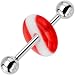 Red LIFESAVER Barbell Tongue Ring