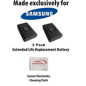 2 Pack Of Samsung ED-BP1310 BP1310 Li-Ion Extended Life Replacement Battery Pack 1500mAh Each, 3000 mAh Total! For Samsung NX-10 NX10 NX-100 NX100 NX-200 NX200 Digital Camera + SSE Cleaning Cloth