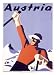 Austria Ski Vacation Giclee Poster Print by Joseph Binder, 18x24