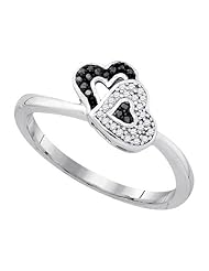 0.08CTW-DIA HEART RING