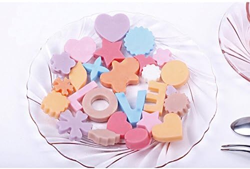 Popro 3-piece Gummy Molds for Hard Candy Chocolate Making, Silicone Soap and Ice Cube Trays, Party Buffet Baking Wedding Favor Maker and Baby Shower Supplies, Star &amp; Letter &amp; Heart Shapes