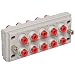 SMC KDM Series Polybutylene Terephthalate Rectangular Multi-Connector, 5/32" Tube OD, 10 Connecting Tubes