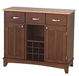 Natural Top on Medium Cherry Server by Home Styles - Medium Wood (5100-0071 ....