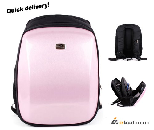 13 inch Laptop Bag Notebook Backpack for Apple MacBook Pro 13-inch (Core 2 Duo 2.4GHz) - Pink. Bonus Ekatomi Screen Cleaner Sticker