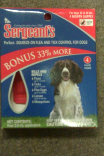 Sergeant's Flea And Tick Control For Dogs 33 - 66 lbs