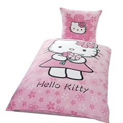 Global Labels G 50 600 HK33 115 Hello Kitty Renforce Wendebettw�sche 135 x 200 Bettbezug und 80 x 80 cm Kissenbezug