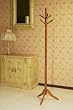Twist Style Nostalgic Oak Finish Wood Coat Rack Stand