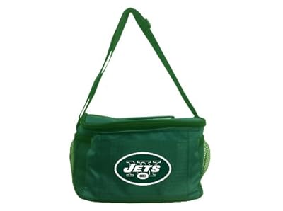 New York Jets NFL Team Logo 6-Sports Drink Beer Water Soda Beverage Can Insulated Picnic Outdoor Party Beach BBQ Kooler Cooler Lunch Bag Tote - 6-Pack Bag