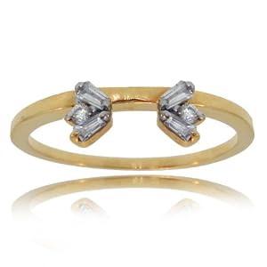 Ladies Yellow Gold Engagement Ring Wrap w/ Diamonds