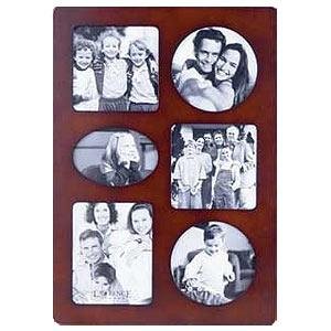 Lawrence Frames Multi 6 Opening Picture Frame Walnut